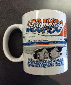 SAA Boeing 747-244B ZS-SAN Lebombo 2nd Livery Coffee Mugs - MUG76