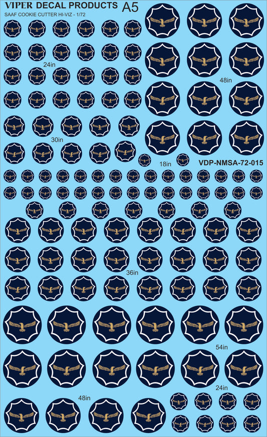 SAAF Cookie Cutter Hi-Viz 1/72 Scale Viper Decal Products NMSA72015