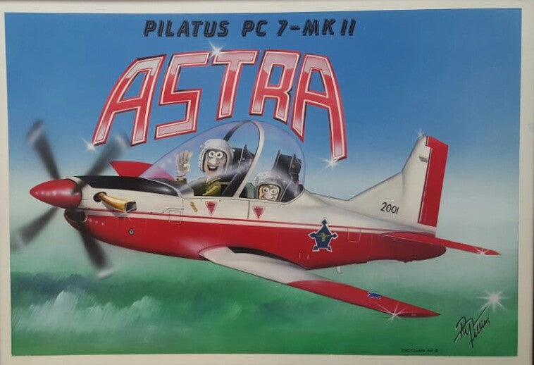 Pilatus PC-7 Astra Caricature Poster - No-62