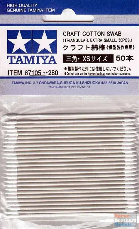 Craft Cotton Swab (Tr,XS*50) - Tamiya - TAM87105