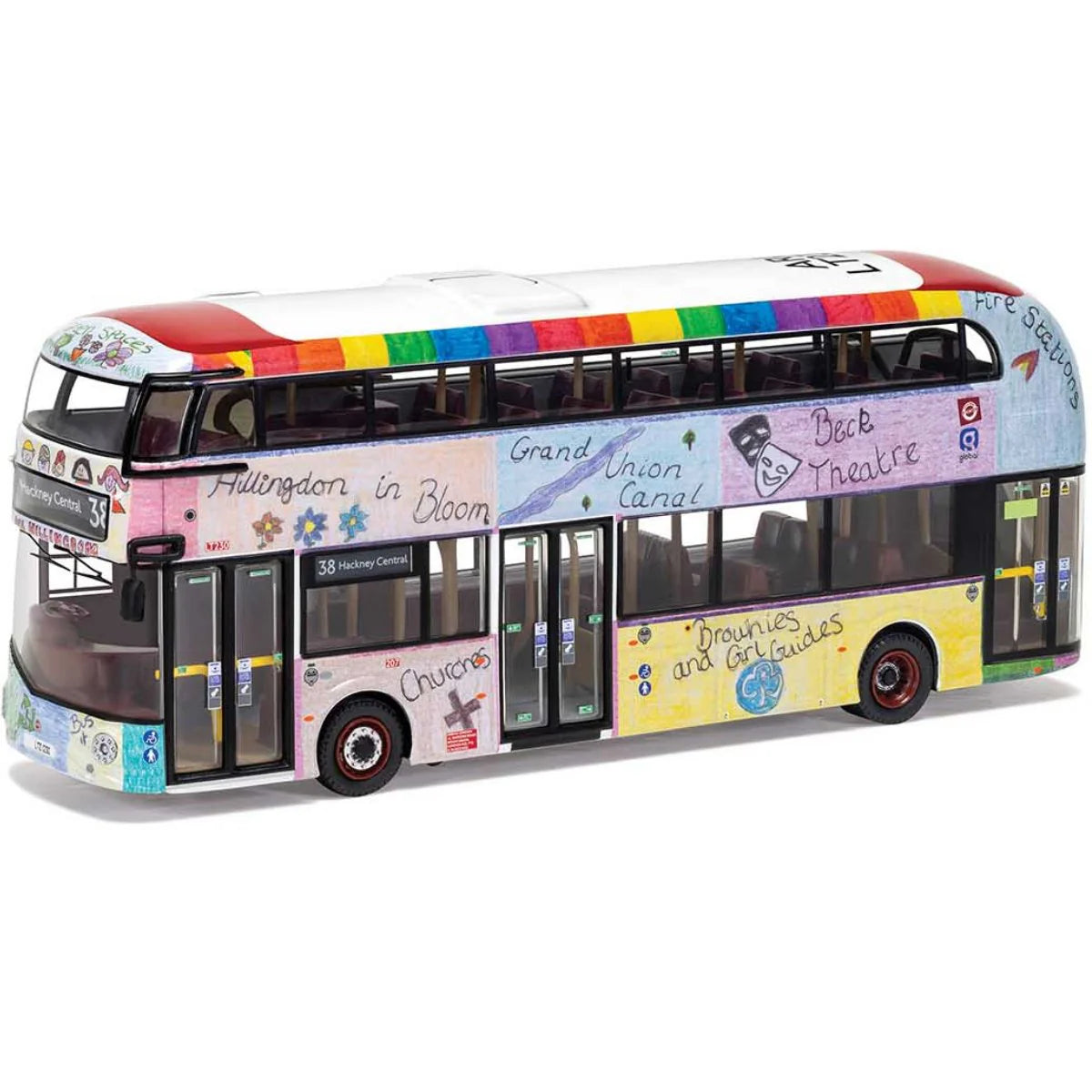 Wrightbus New Routemaster Arriva London LTZ 1230 Hackney Central Sehba Basras Our Hillingdon. - 1/76 Scale Corgi OM46632A