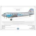 Douglas DC-3 ZS-BXF SAA Museum Profile Poster - PVP-94