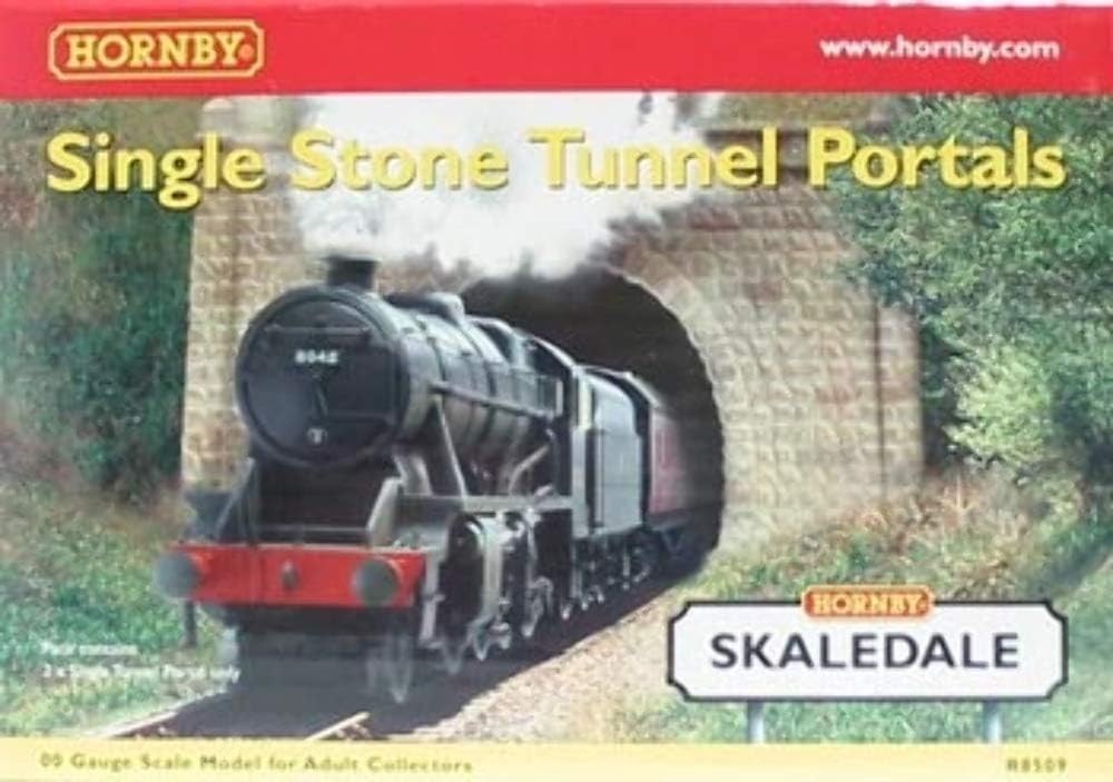 2 x Single Stone Tunnel Portals - 00 Gauge Hornby R8509