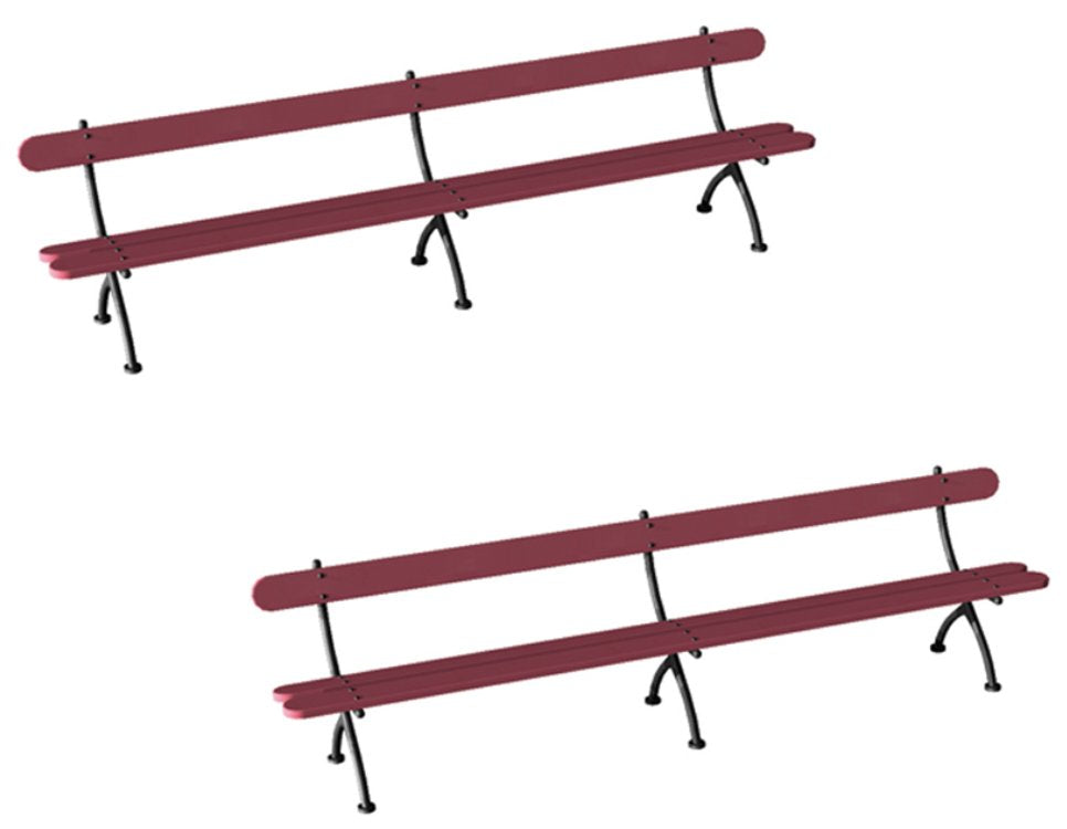 2 x Benches - 00 Gauge Hornby R8674