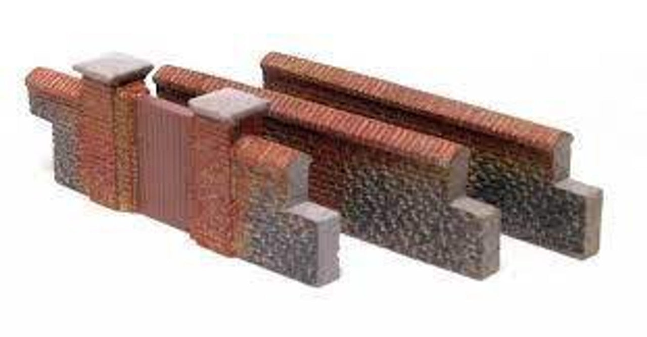 Brick Walling Gate & Piers - 00 Gauge Hornby R8979