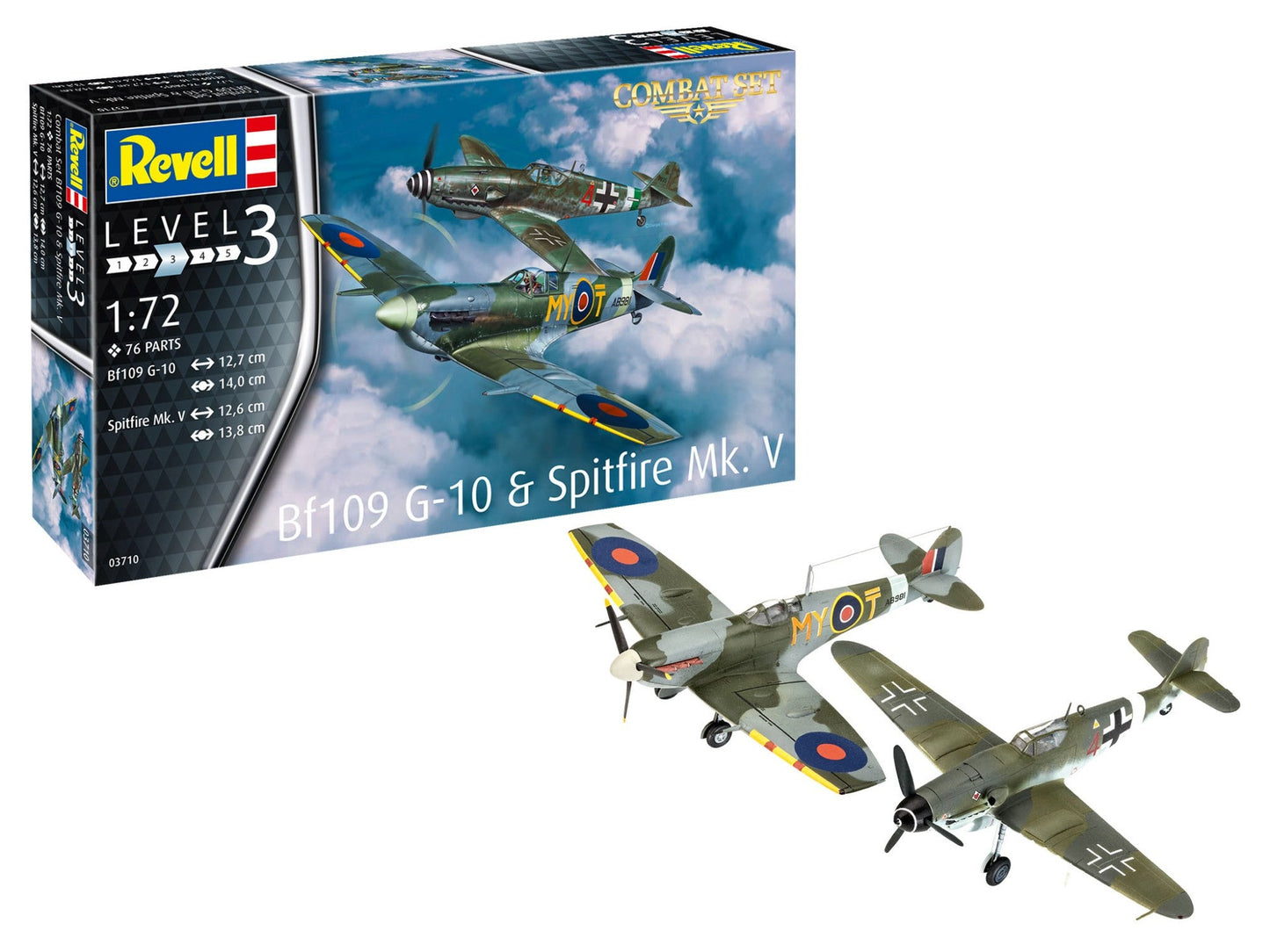 Combat Set Bf109g-10 & Spit. Mk.V 1/72 Revell 03710