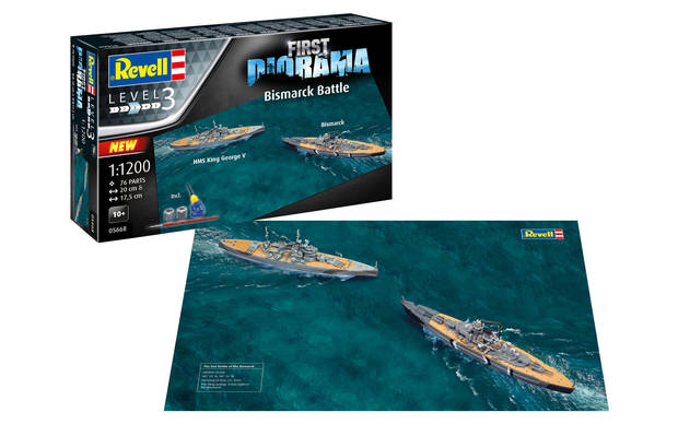 First Diorama Set - Bismarck Battle 1/200 Revell 05668