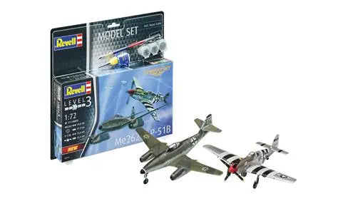 Model Set Combat Set Me262 & P-51B Mustang 1/72 Revell 63711