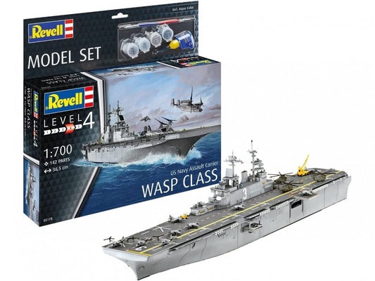 Model Set US Navy Assault Carrier WASP 1/700 Revell 65178