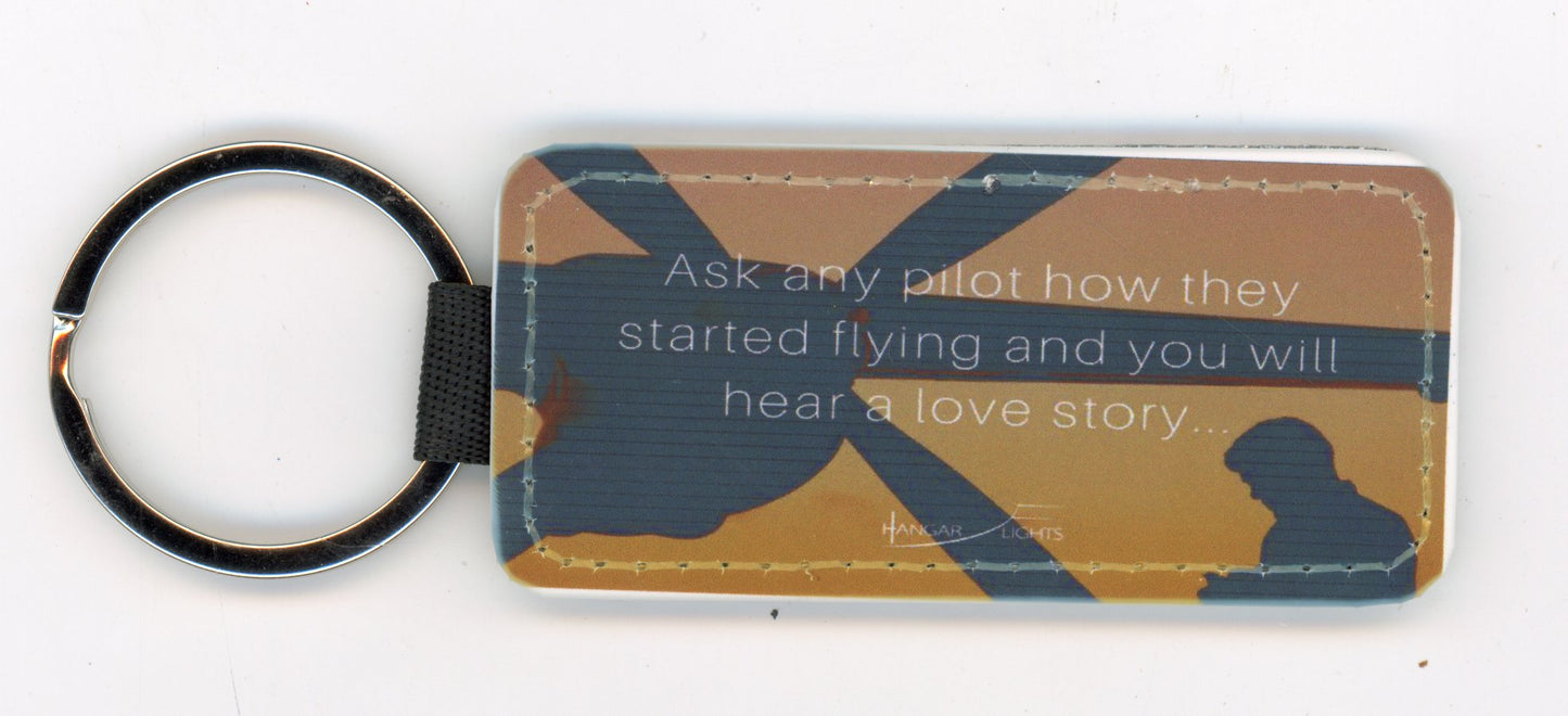 Ask Any Pilot How They Started Flying Key Ring - ROX8813