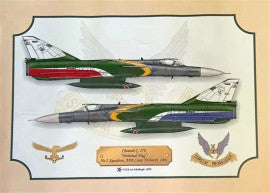 SAAF Cheetah C in SA Flag colours Profile Poster - SAC-11
