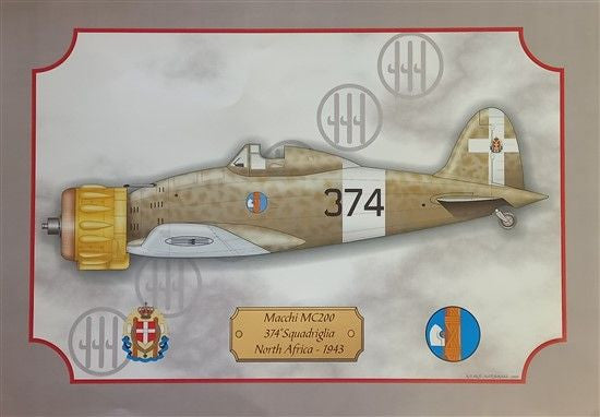 Macchi MC200 Italian Air Force Profile Poster - SAC31