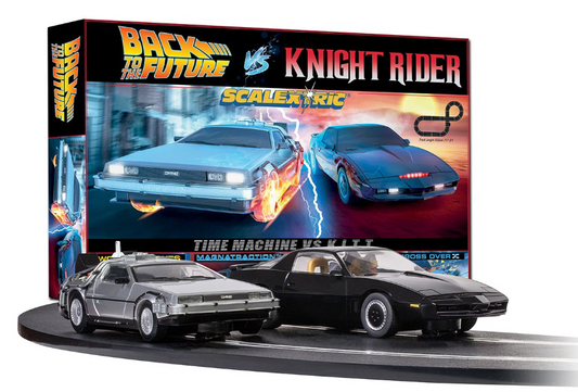 Back to the Future vs Knight Rider Race Set 1/32 Scalextric C1431P