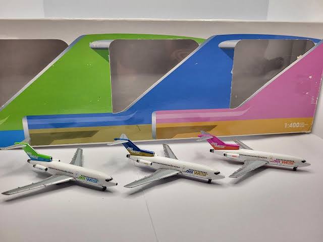 Air West Boeing 727-100 Set of 3 - 1/400 Scale SMA Models SMA030601
