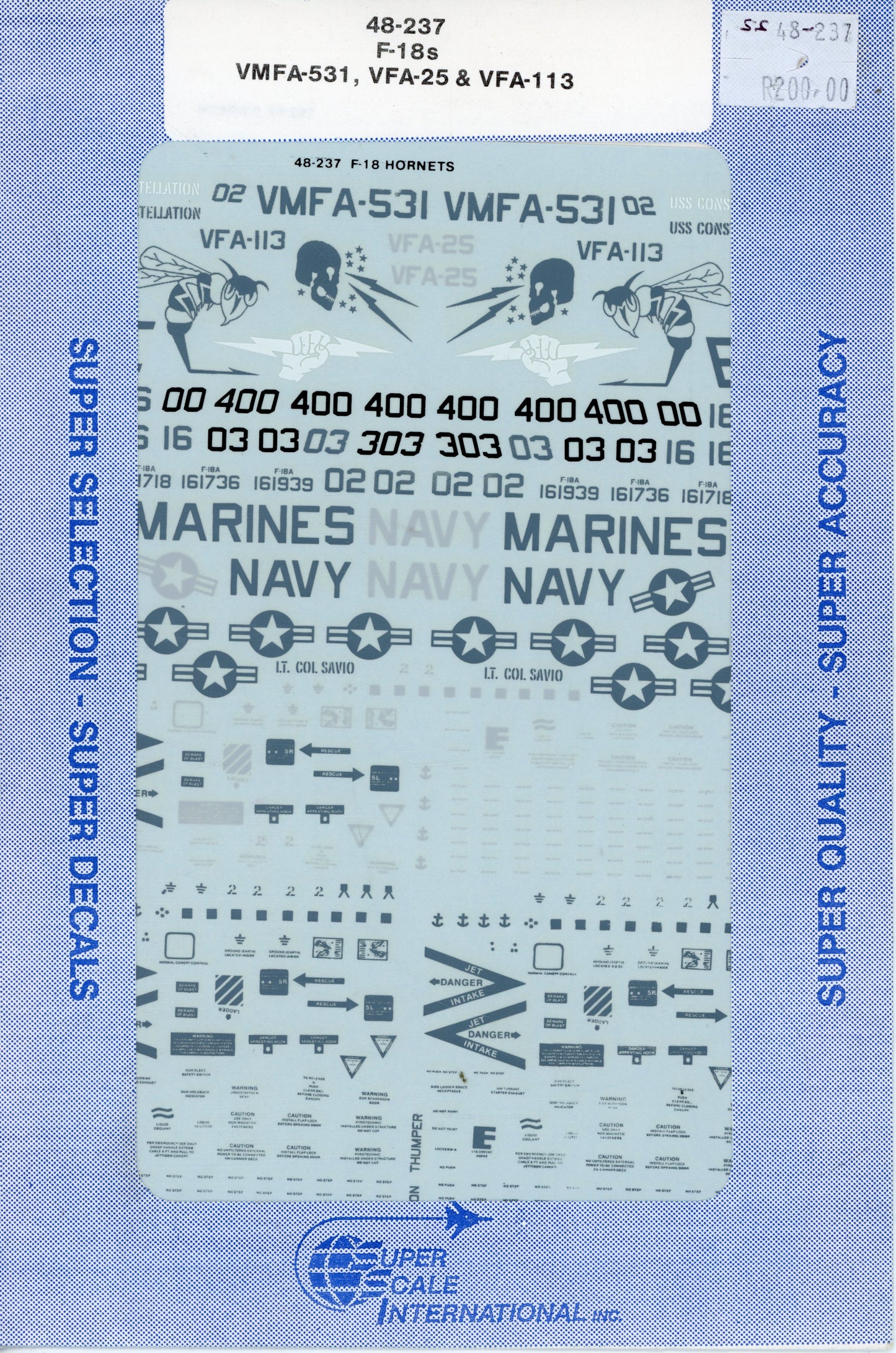 F-18's - 1/48 Scale Super Scale Int. SS48-237