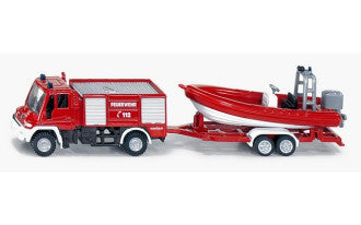 Mercedes-Benz Unimog Fire Engine with Boat DT Siku 1636