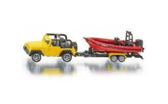 Jeep with Trailer & Boat Siku 1658