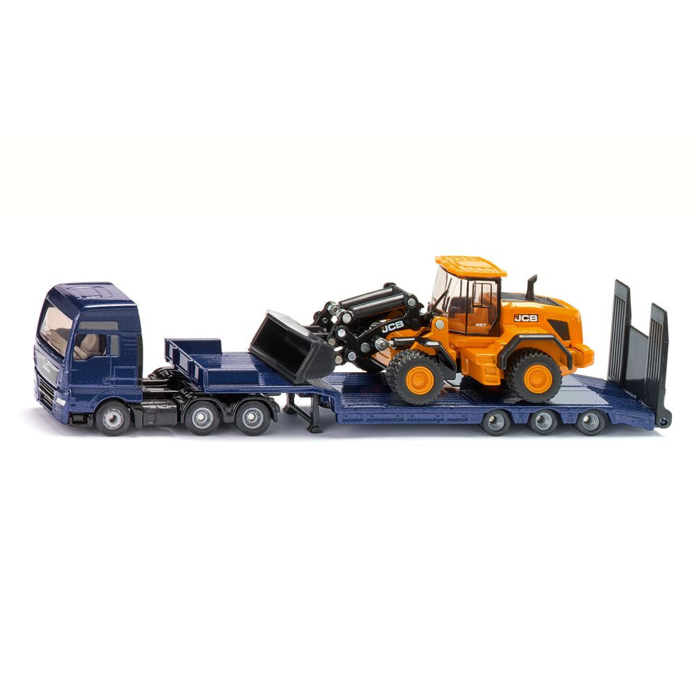 MAN TGX XXL w/low loader & JCB wheel loader 1/87 Siku 1790