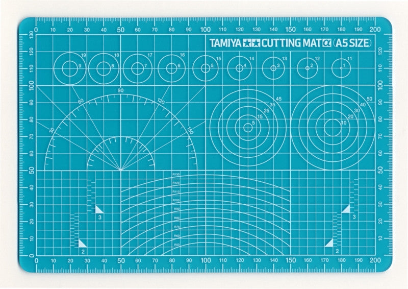 Tamiya Cutting Mat (A5 Size/ Blue) - Tamiya Tam74142