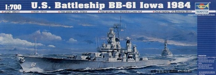 Battleship BB-61 Iowa 1984 - 1/700 Scale Trumpeter 05701