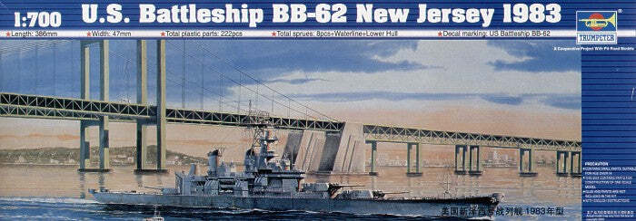 Battleship BB-62 New Jersey 1983 - 1/700 Scale Trumpeter 05702