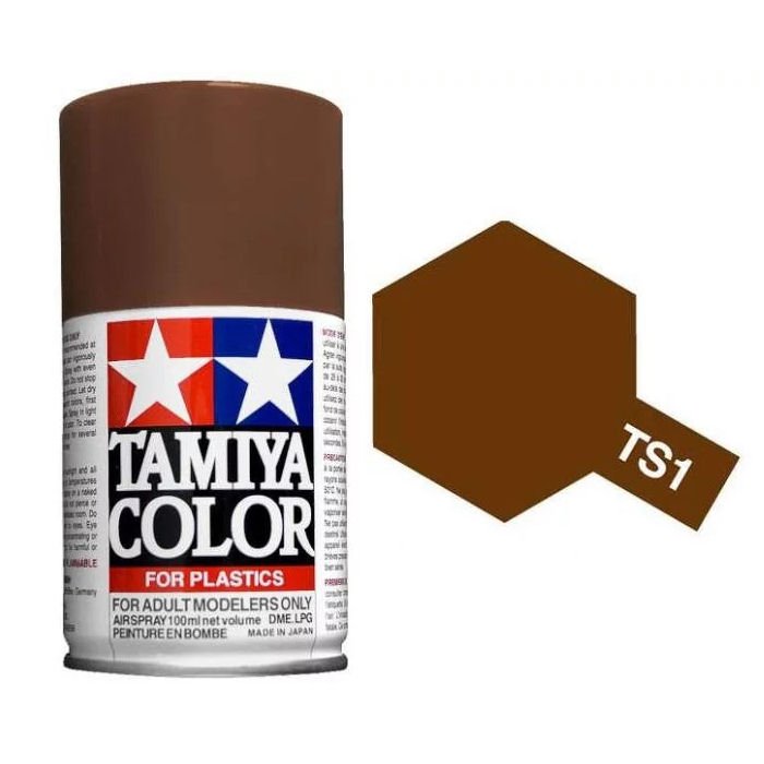 Red Brown Gloss 100ml Spray Can - Tamiya TS-1