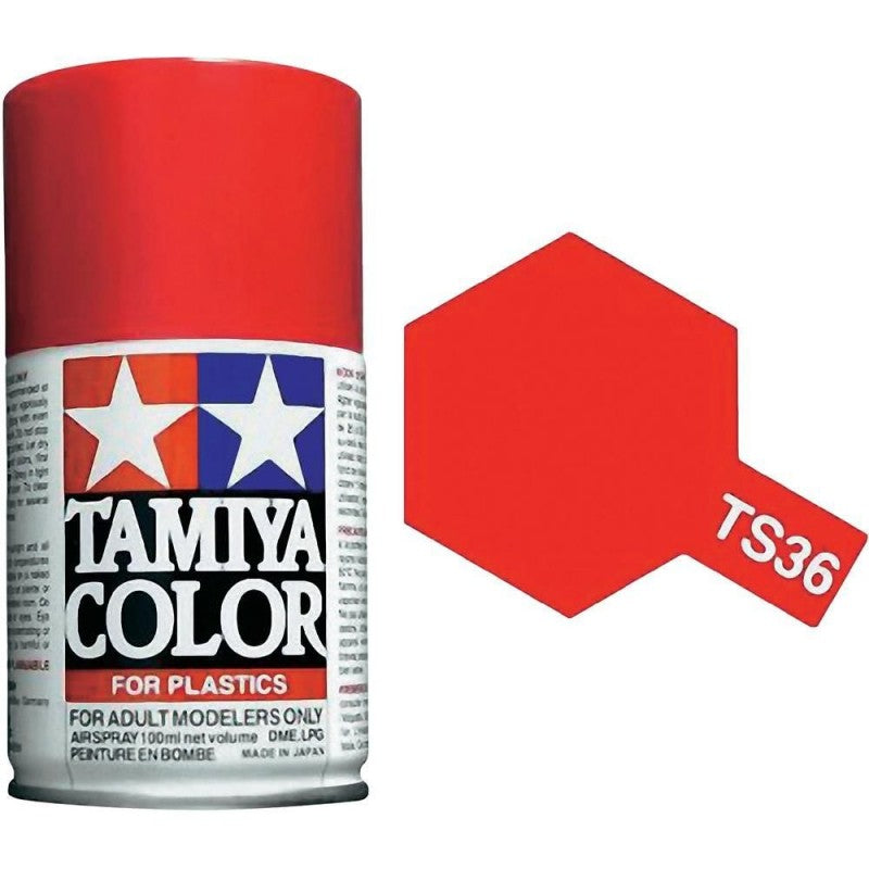 Fluorescent Red Gloss 100ml Spray Can - Tamiya TS-36