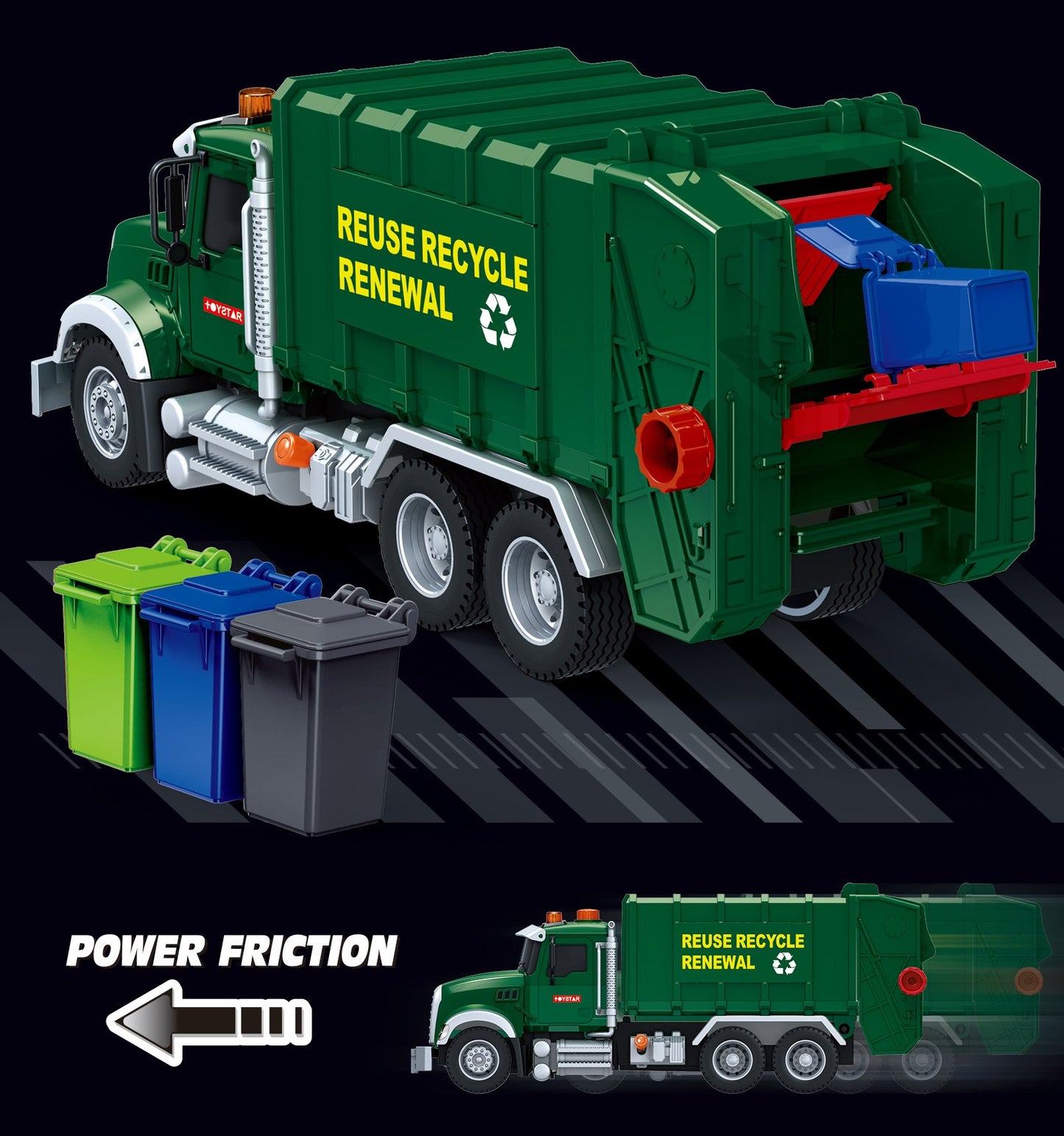 Garbage Truck (39cm) Toy Star TS666-53P