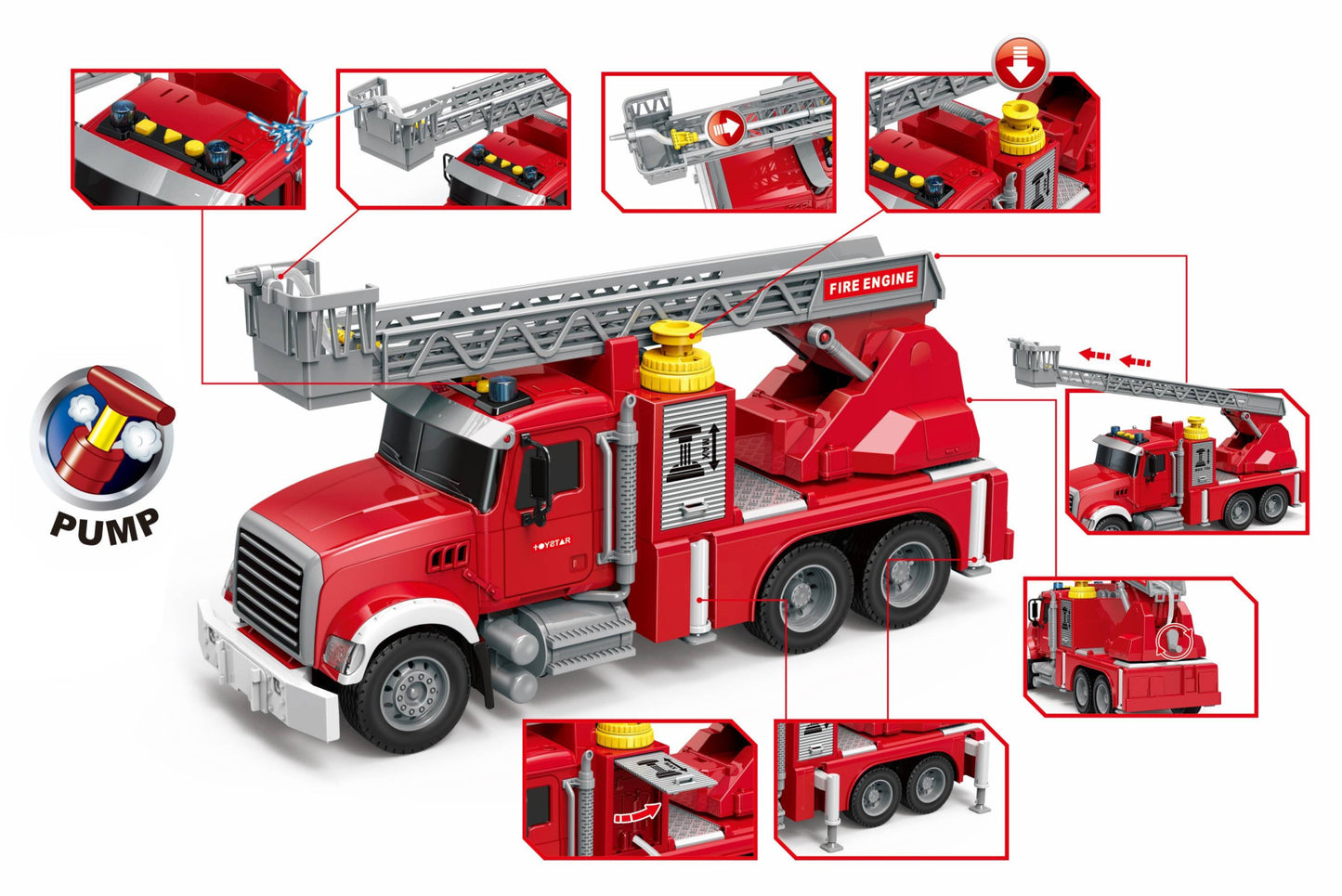 Fire Truck (36cm) Toy Star TS666-58P