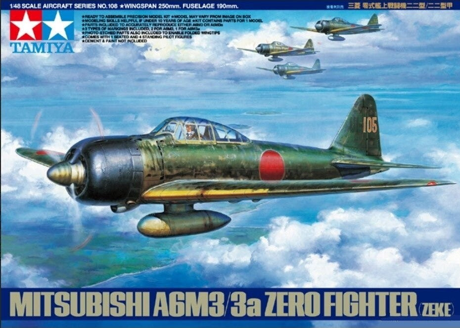 A6M3 Type 32 Zero Fighter - 1/48 Scale Tamiya 61025