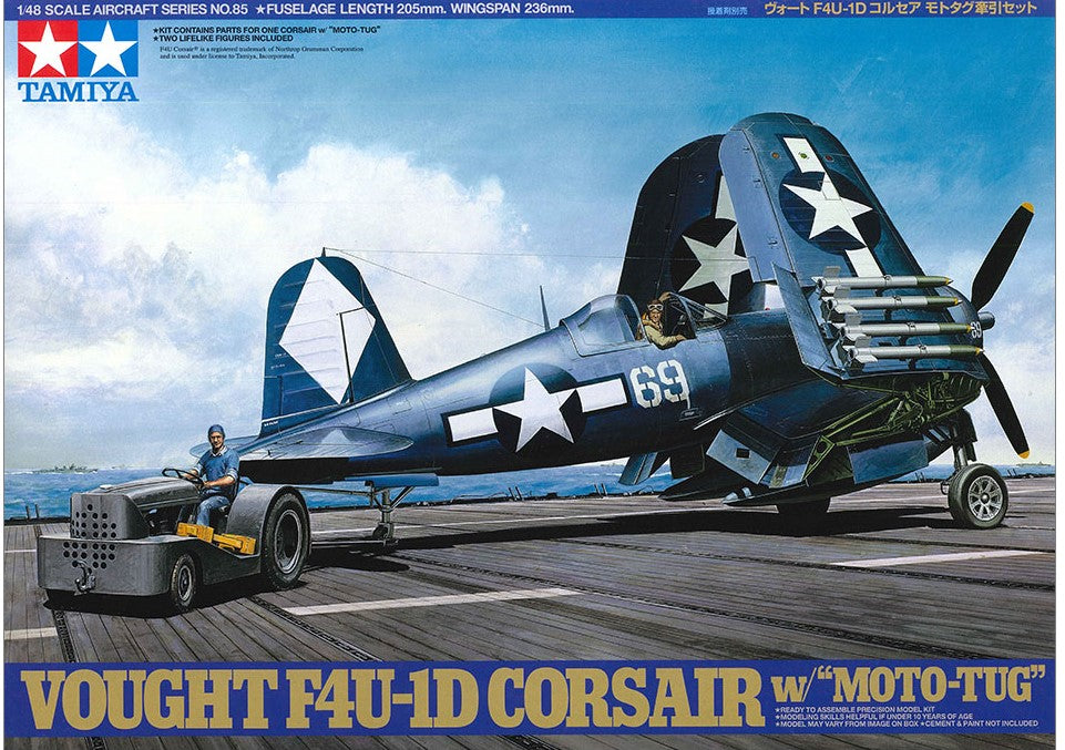 F4U-1D Corsair with Moto-Tug - 1/48 Scale Tamiya 61085