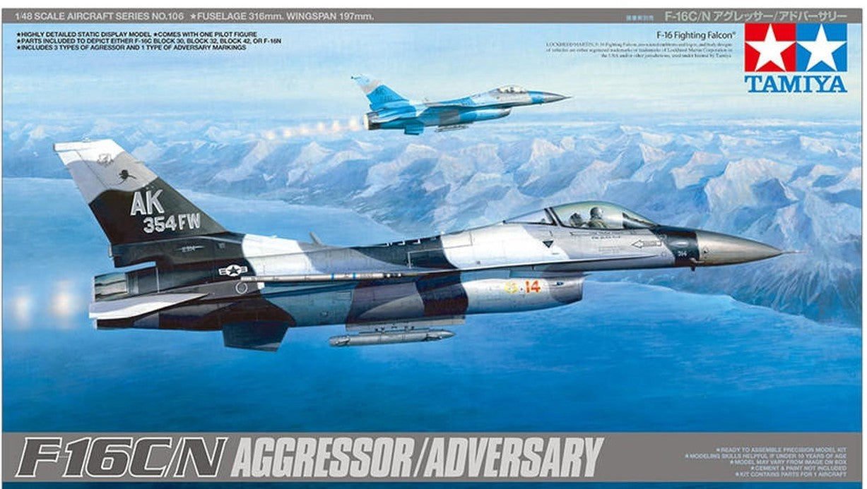 F-16C/N Aggressor/Adversary - 1/48 Scale Tamiya 61106