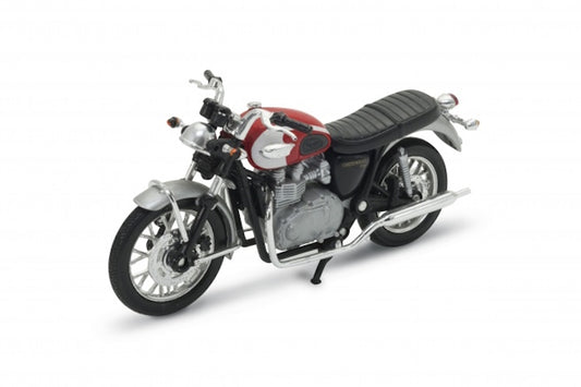Truimph Bonneville T100 2002 (Red) - 1/18 Scale Welly 12172PW