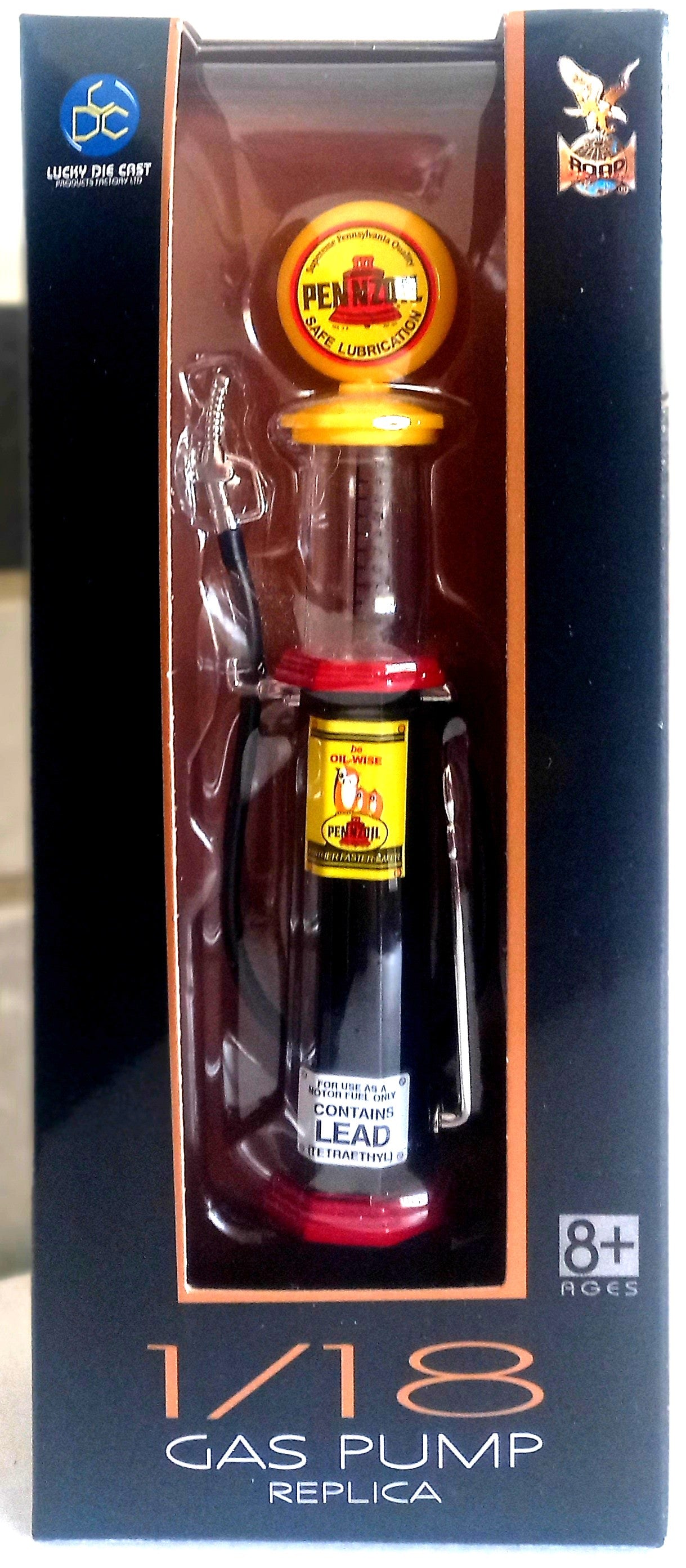 Pennzoil Gas Pump (Round) - 1/18 Scale Yat Ming YAT98792