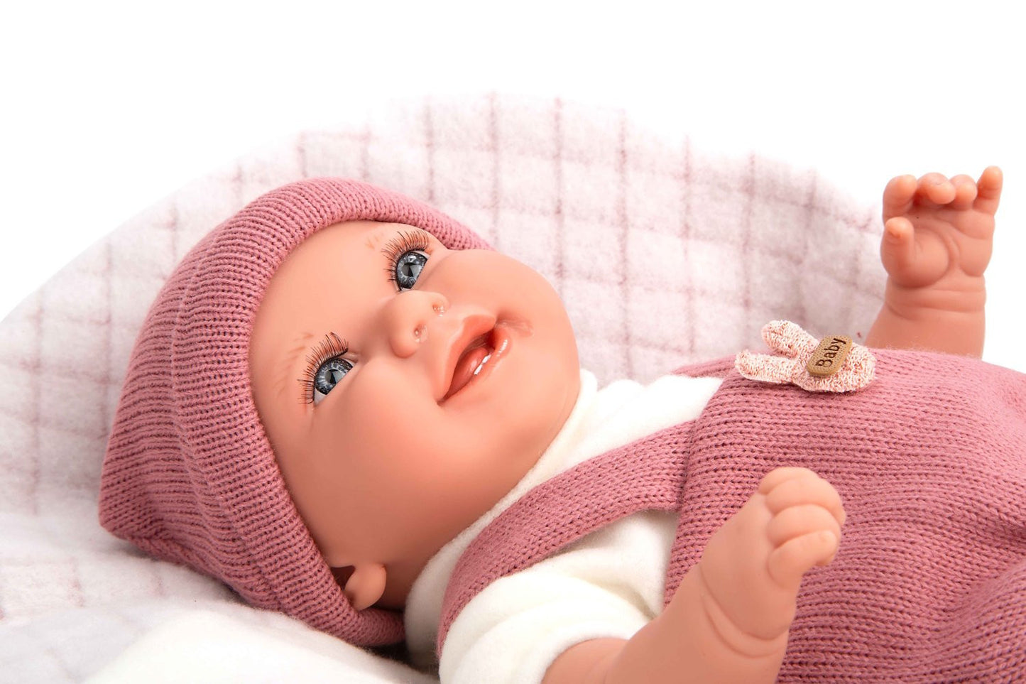 Arias Elegance Babyto Weighted Reborn Soft Body Doll includes Dummy and Blanket - 35cm (Pink) Arias 60899