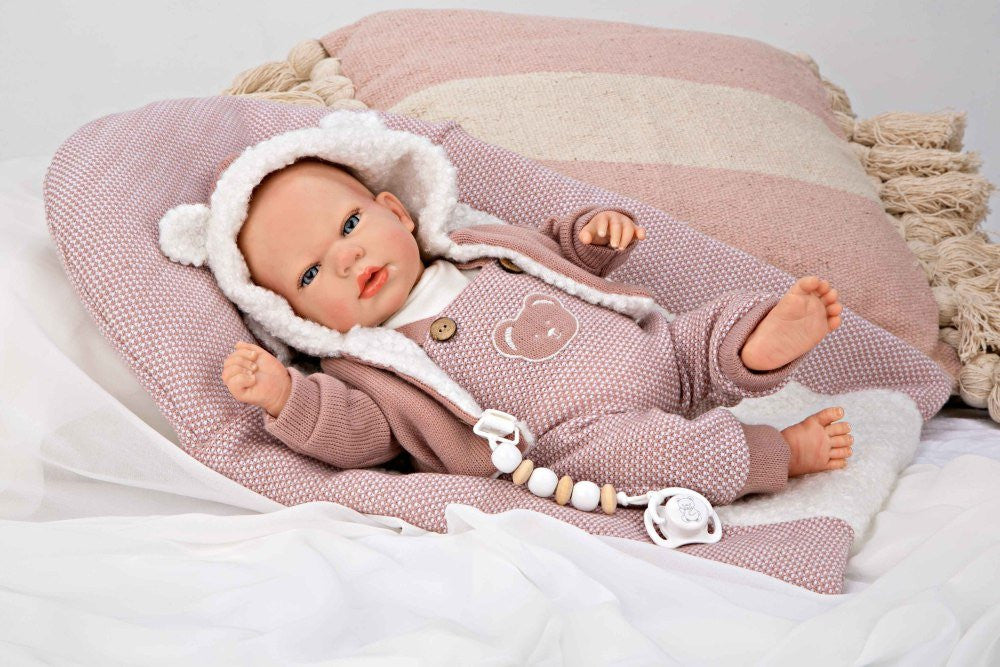 Arias Reborn Gadea Handmade Weighted Soft Body Doll includes Dummy and Blanket and Holder – 40cm Arias 98164
