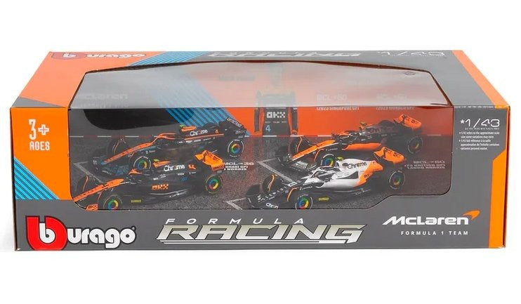 McLaren F1 4-Pack (#4 L.Norris) 1/43 Bburago 18-38096