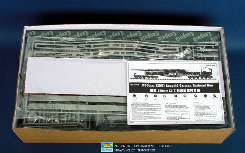 280mm K5 E Leopold German Gun - 1/35 Scale - Trumpeter - TRU00207