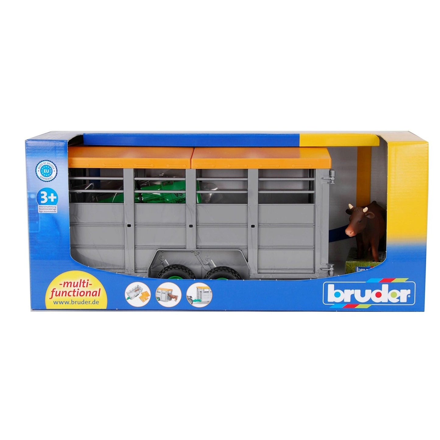 Livestock trailer with 1 cow Bruder Toys BRU02227