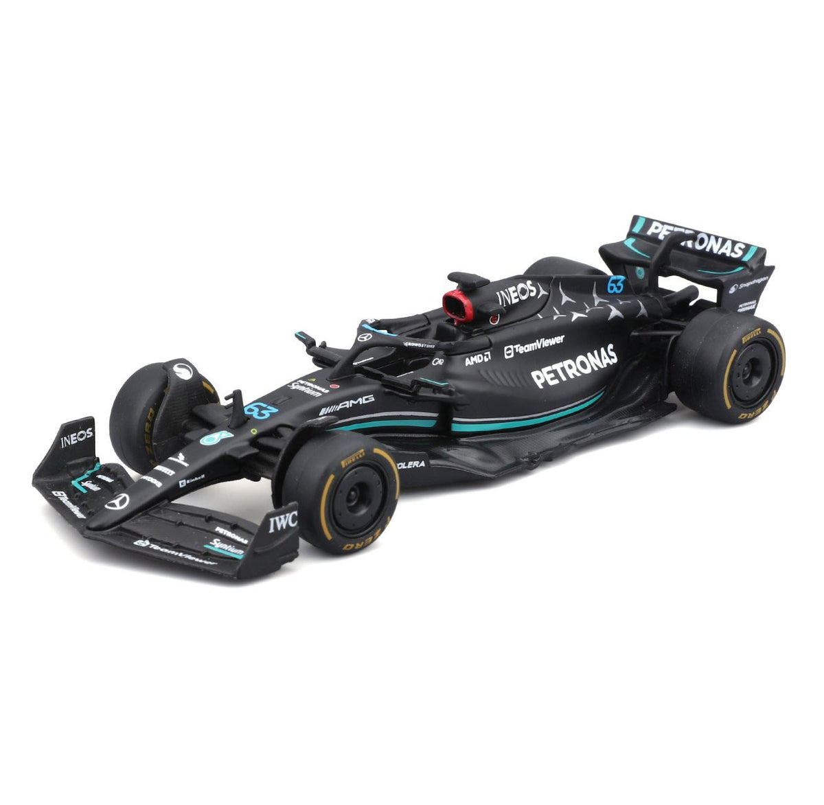 Mercedes F1 Deluxe Gift Box (7 Cars + Stand) 2026 - 1/43 Scale - Bburago - BUR18-38170-25