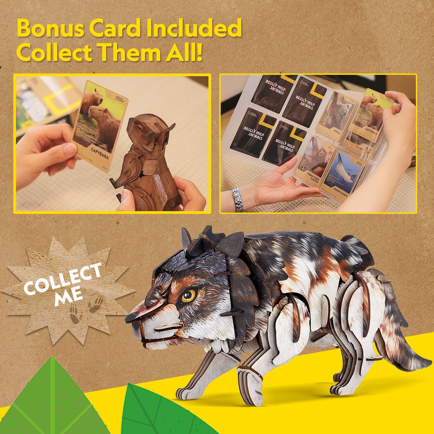 Nat Geo - Gray Wolf – 59pcs CubicFun CFDS1180H