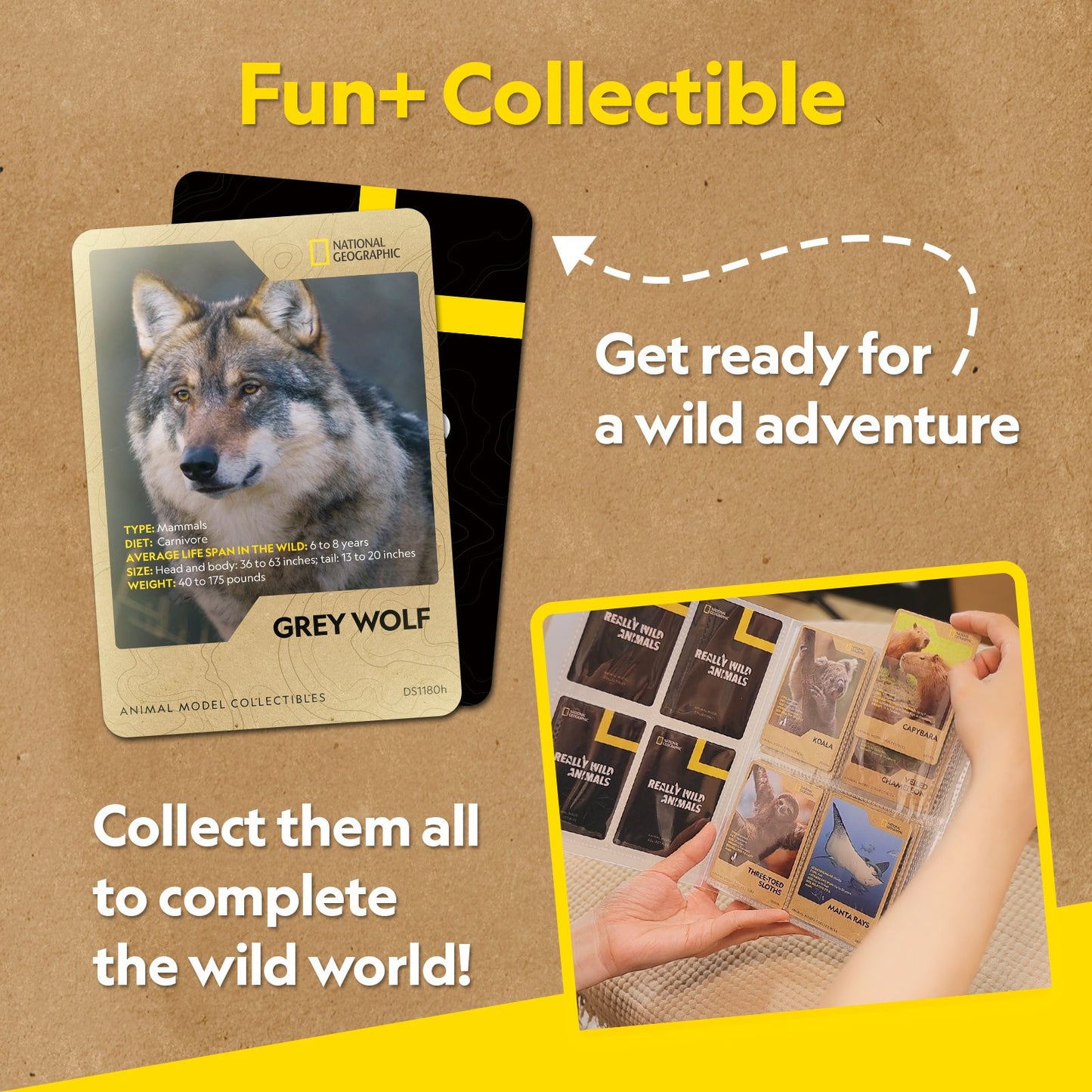 Nat Geo - Gray Wolf – 59pcs CubicFun CFDS1180H
