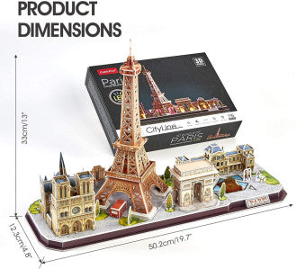 Paris City Line 115pcs & LED Unit CubicFun CFL525H