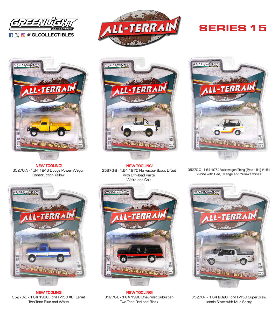 All-Terrain Series 15 set off 6 1/64 GreenLight GR35270/48