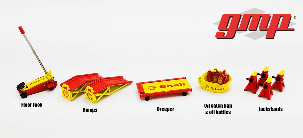 Shop Tool Set #2 Shell Oil 11 Pcs 1/18 GreenLight GRGMP18950
