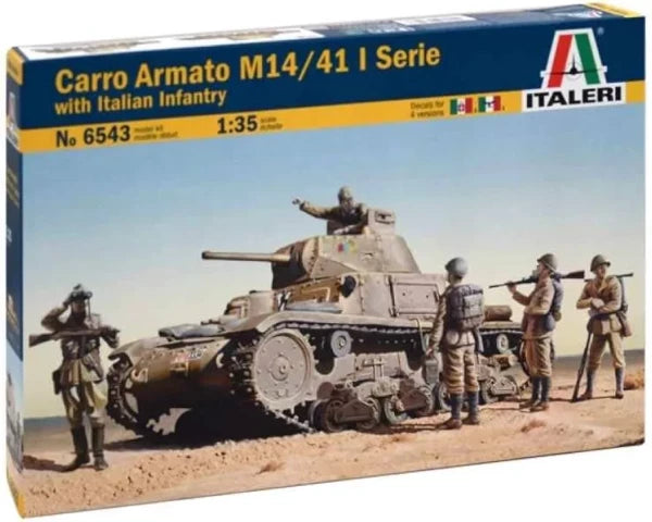 Carro Amato M14/41 with Italian Infantry 1/35 Scale Italeri 6543