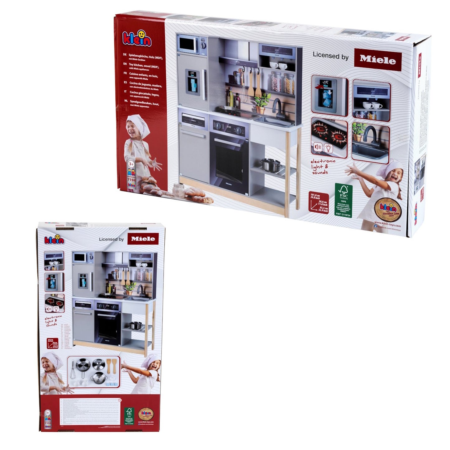 Miele - Kitchen ”Family“, wood (MDF) – Grey Klein Toys 7194