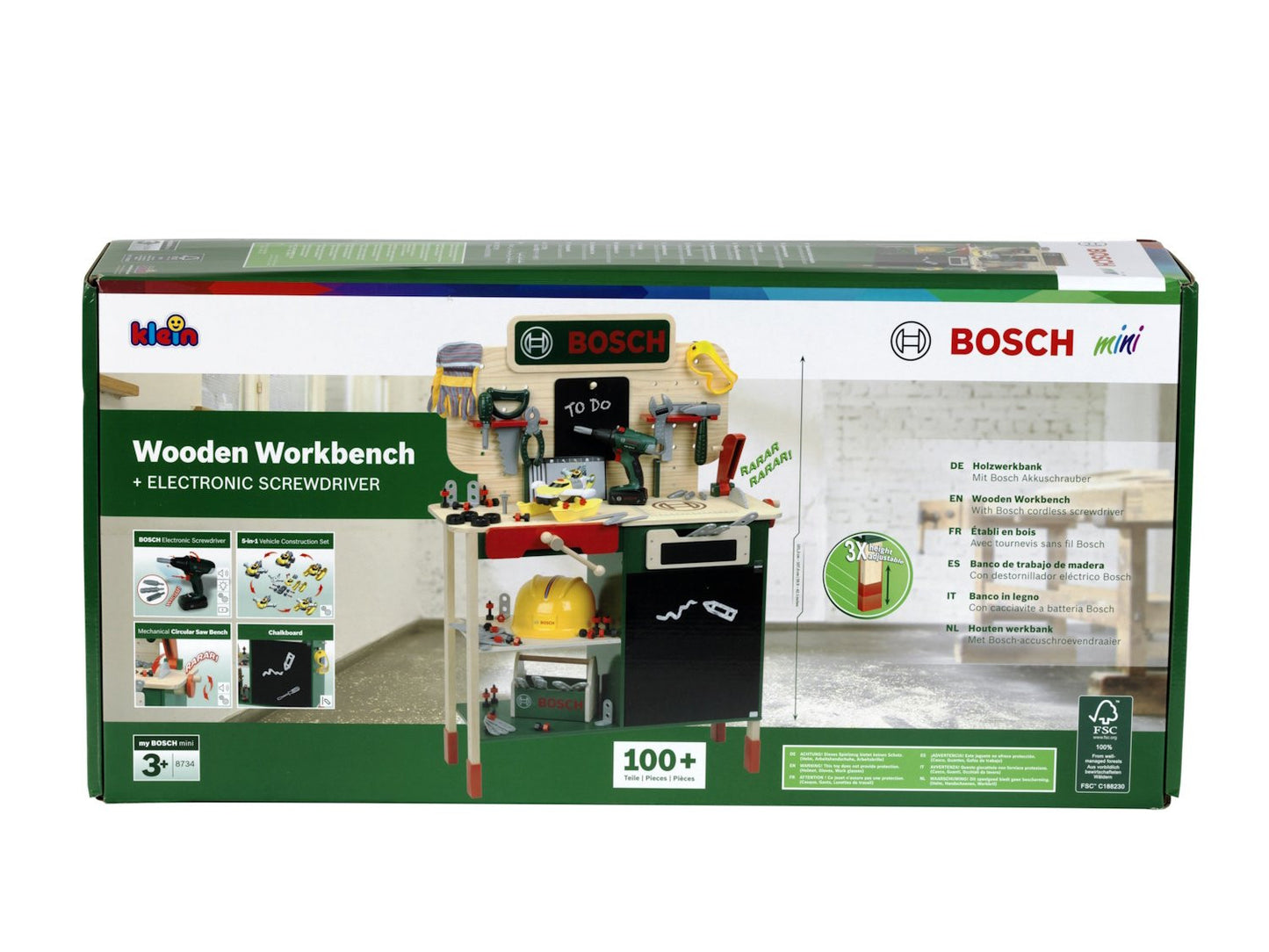 Bosch - Wooden Workbench with Pine Wood Klein Toys 8734