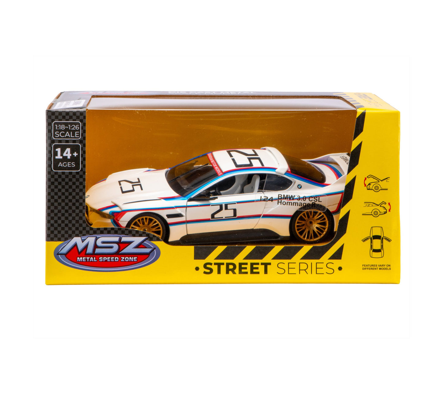 BMW 3.0 CSL Hommage - Racing White 1/24 MSZ MS68257C