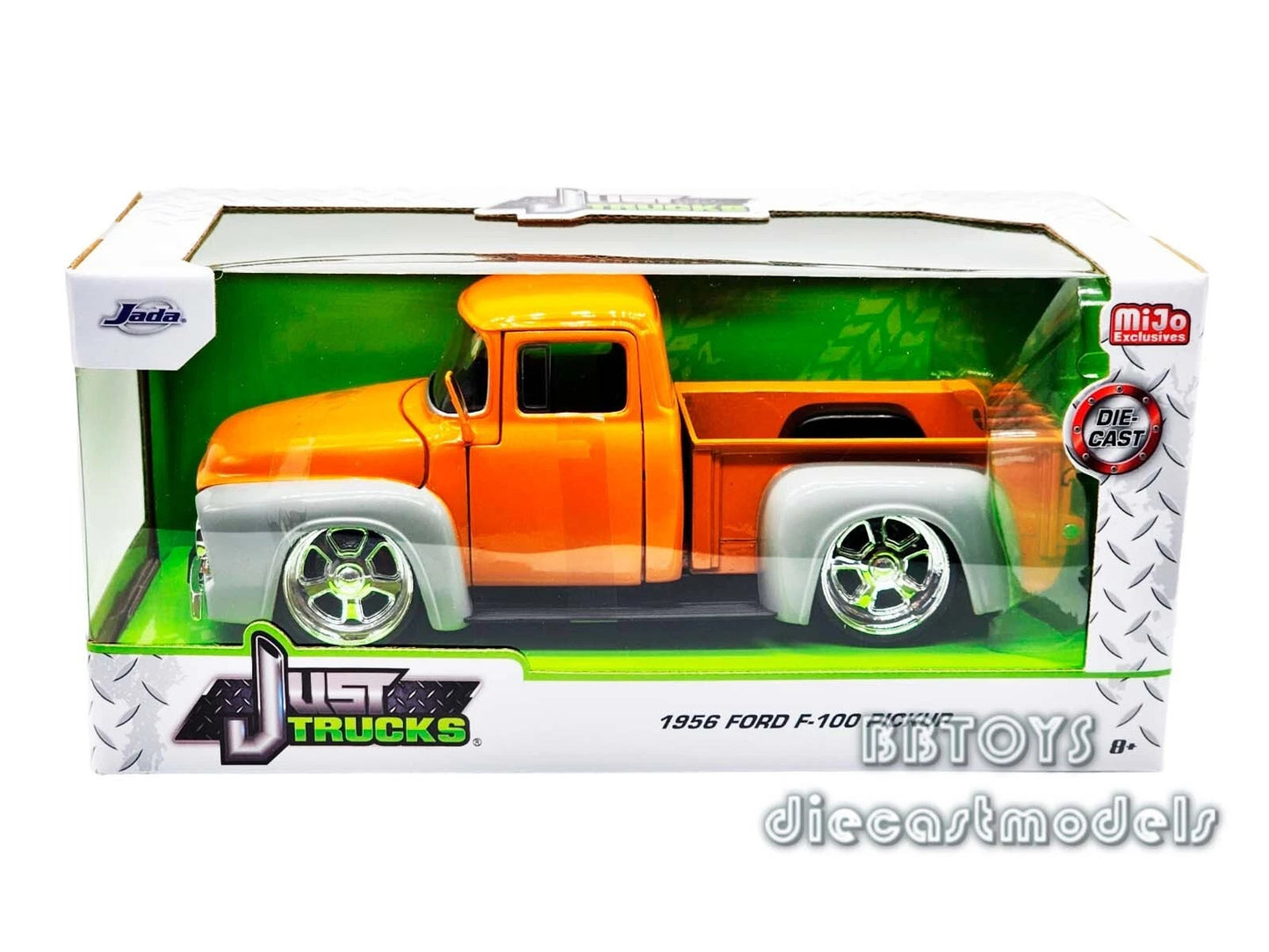 Ford F-100 Custom 2-Tone Orange/Grey JT 1956 - 1/24 Scale - Jada - JAD34309